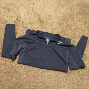 Gymshark Size Large Women’s Long Sleeve 3/4 Zip up